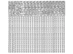 Bestlivings Fadenvorhang Fadengardine Gardine Vorhang 140 cm x 240 cm Silber