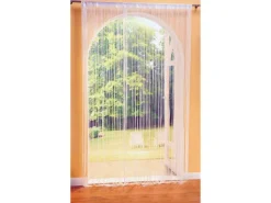 Bestlivings Fadenvorhang Fadengardine Gardine Vorhang 140 cm x 240 cm Schwarz