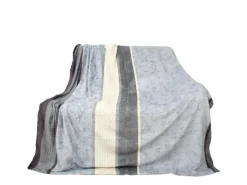 Bestlivings Flanell Kuscheldecke Soft Touch 130 x 170 Bella Casa Hellgrau Ranke