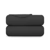 Bestlivings Fleecedecke Mit Kedernaht 130 x 170 cm Schwarz