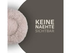 Bestlivings Haustierbett Fluffy Ø100cm Beige Hundekissen Öko-Tex Hundebett Katzenbett