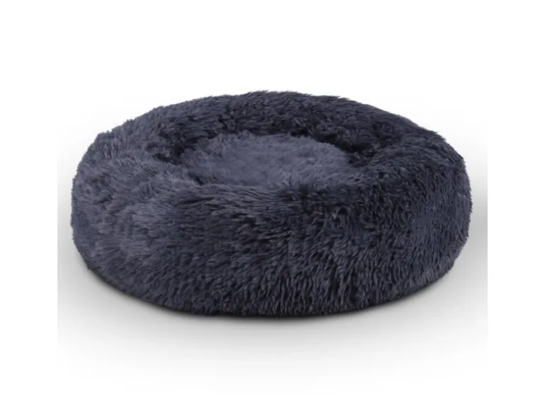 Bestlivings Haustierbett Fluffy Ø70cm Anthrazit Hundekissen Öko-Tex Hundebett Katzenbett