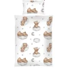 Bestlivings Kinder Bettwäsche 100 x 135 cm & 40 x 60 cm - Bärchen Wolke