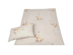 Bestlivings Kinder Bettwäsche 100 x 135 cm & 40 x 60 cm - Bärchen Beige