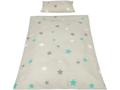 Bestlivings Kinder Bettwäsche 100 x 135 cm & 40 x 60 cm - Sterne Grau