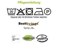 Bestlivings Kissenhülle Ellen Nackenrolle 10 x 25 cm Sandgrau