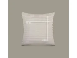 Bestlivings Kissenhülle Kordoptik 40 x 40 cm Creme