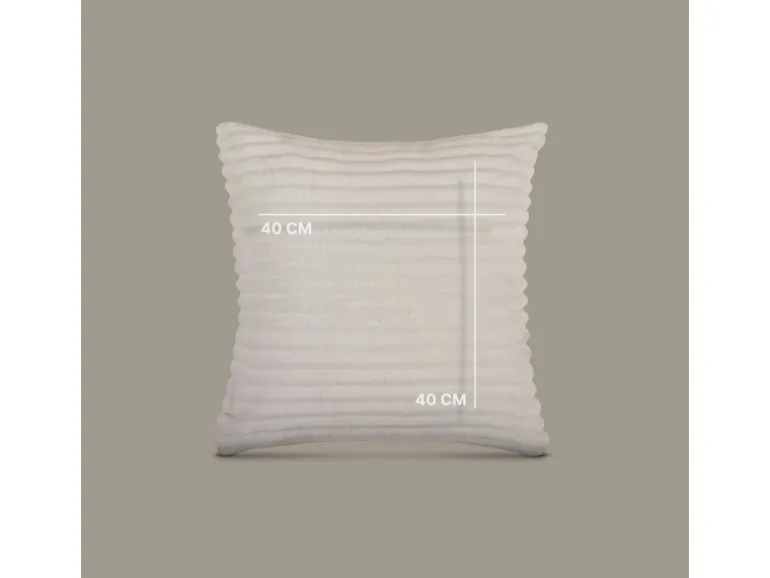Bestlivings Kissenhülle Kordoptik 40 x 40 cm Creme