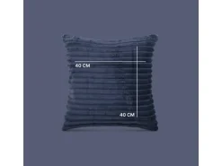 Bestlivings Kissenhülle Kordoptik 40 x 40 cm Mitternachtsblau
