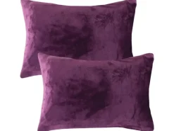 Bestlivings Kissenhülle Kuschel Kissenbezug mit Reißverschluss 40 x 60 cm Violett 2er Pack