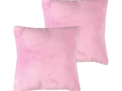 Bestlivings Kissenhülle Kuschel Kissenbezug mit Reißverschluss 50 x 50 cm Rosa 2er Pack