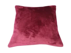 Bestlivings Kissenhülle Kuschel Kissenbezug mit Reißverschluss 50 x 50 cm Aubergine