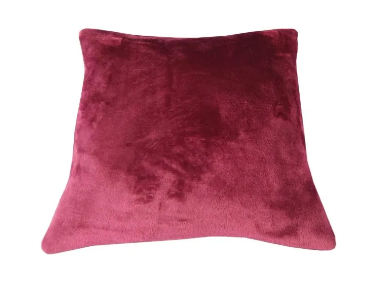 Bestlivings Kissenhülle Kuschel Kissenbezug mit Reißverschluss 50 x 50 cm Aubergine