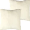 Bestlivings Kissenhülle Kuschel Kissenbezug mit Reißverschluss 45 x 45 cm Champagner