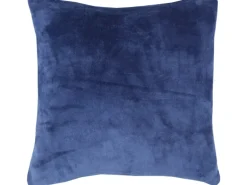 Bestlivings Kissenhülle Kuschel Kissenbezug mit Reißverschluss 45 x 45 cm Blau