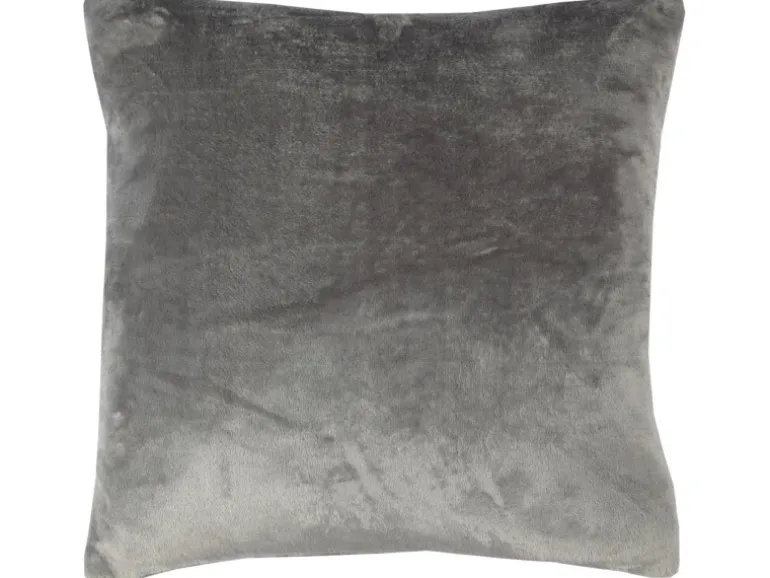 Bestlivings Kissenhülle Kuschel Kissenbezug mit Reißverschluss 45 x 45 cm Anthrazit