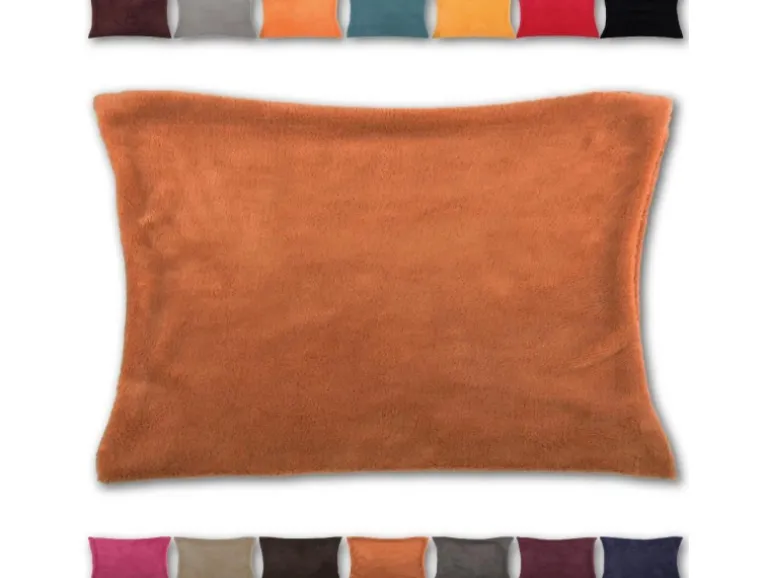 Bestlivings Kissenhülle Kuschel 40 x 60 cm Terracotta mit Füllung