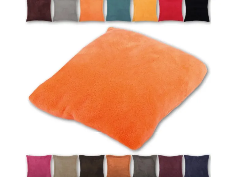 Bestlivings Kissenhülle Kuschel 60 x 60 cm Orange Ohne Füllung