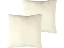 Bestlivings Kissenhülle Kuschel Kissenbezug mit Reißverschluss 45 x 45 cm Champagner 2er Pack