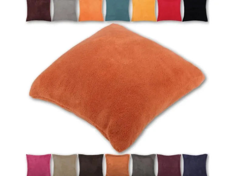 Bestlivings Kissenhülle Kuschel 30 x 30 cm Terracotta Ohne Füllung
