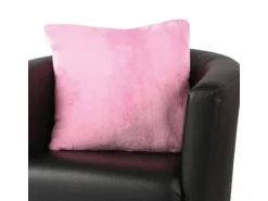 Bestlivings Kissenhülle Kuschel Kissenbezug mit Reißverschluss 50 x 50 cm Rosa