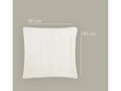 Bestlivings Kissenhülle Lammflor 80 x 80 cm Creme Inklusive Kissen