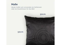 Bestlivings Kissenhülle Punkte 50 x 50 cm Schwarz