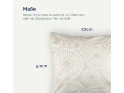 Bestlivings Kissenhülle Punkte 50 x 50 cm Beige