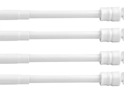 Bestlivings Klemmstangen mit Schraubtechnik Weiß 40 bis 60 cm 4er Pack