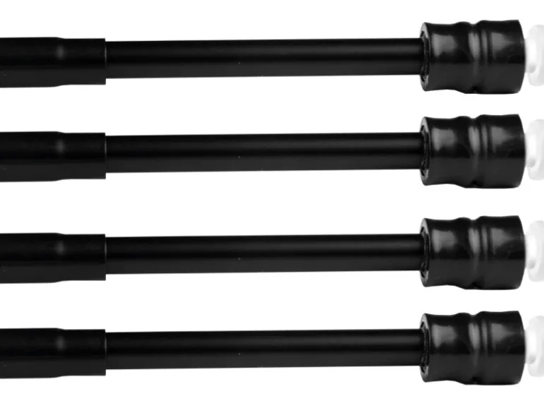 Bestlivings Klemmstangen mit Schraubtechnik Schwarz 80 bis 120 cm 4er Pack