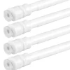 Bestlivings Klemmstangen mit Schraubtechnik Weiß 60 bis 90 cm 4er Pack
