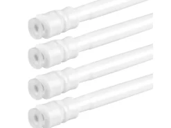 Bestlivings Klemmstangen mit Schraubtechnik Weiß 60 bis 90 cm 4er Pack
