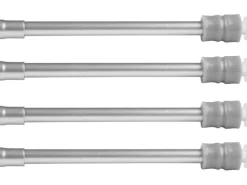 Bestlivings Klemmstangen mit Schraubtechnik Matt Silber 60 bis 90 cm 4er Pack