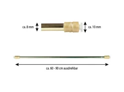 Bestlivings Klemmstangen mit Schraubtechnik Glänzend Gold 60 bis 90 cm 4er Pack