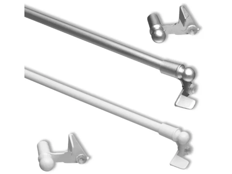 Bestlivings Klemmstangen Ausziehbar Matt Silber 80 bis 100 cm