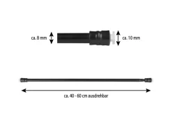 Bestlivings Klemmstangen mit Schraubtechnik Schwarz 40 bis 60 cm 2er Pack