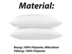 Bestlivings Kopfkissen 2er Pack Mikrofaserbezug 80 x 80 cm