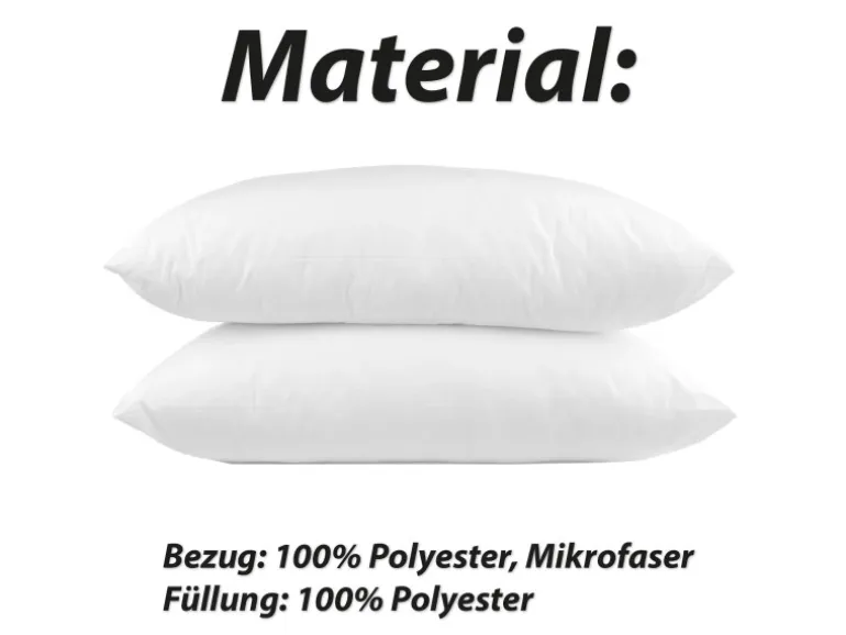 Bestlivings Kopfkissen 2er Pack Mikrofaserbezug 80 x 80 cm