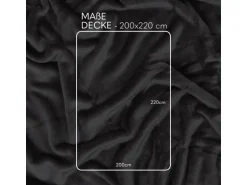 Bestlivings Kuscheldecke Cashmere Touch 200 x 220 cm Anthrazit