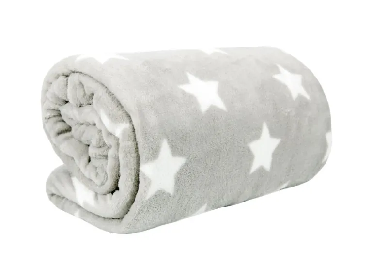 Bestlivings Kuscheldecke Mit Sternen 180 x 220 cm Hellgrau
