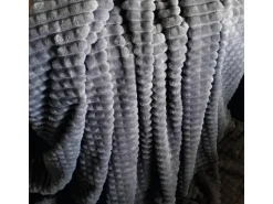 Bestlivings Kuscheldecke Jacquard Flanell 130 x 170 cm Anthrazit