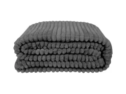 Bestlivings Kuscheldecke Jacquard Flanell 130 x 170 cm Anthrazit