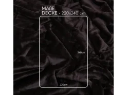 Bestlivings Kuscheldecke Mirabella Cashmere Touch 220 x 240 cm Braun