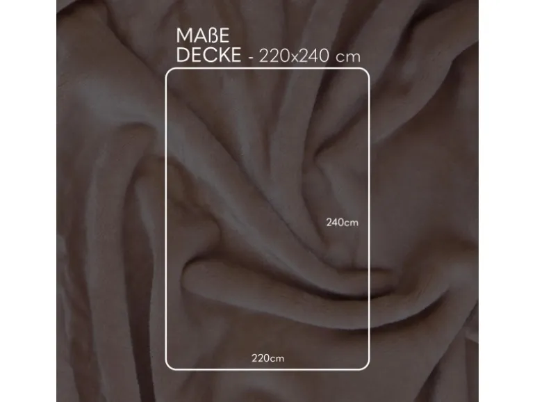 Bestlivings Kuscheldecke Mirabella Cashmere Touch 220 x 240 cm Nougat