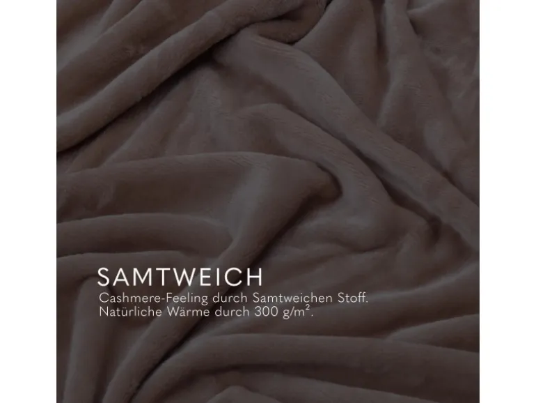 Bestlivings Kuscheldecke Mirabella Cashmere Touch 220 x 240 cm Nougat