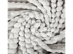 Bestlivings Kuscheldecke Jacquard Flanell 130 x 170 cm Hellgrau