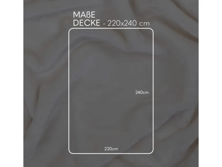 Bestlivings Kuscheldecke Mirabella Cashmere Touch 220 x 240 cm Creme