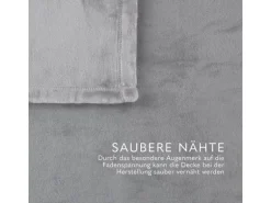 Bestlivings Kuscheldecke Cashmere Touch 200 x 220 cm Silber
