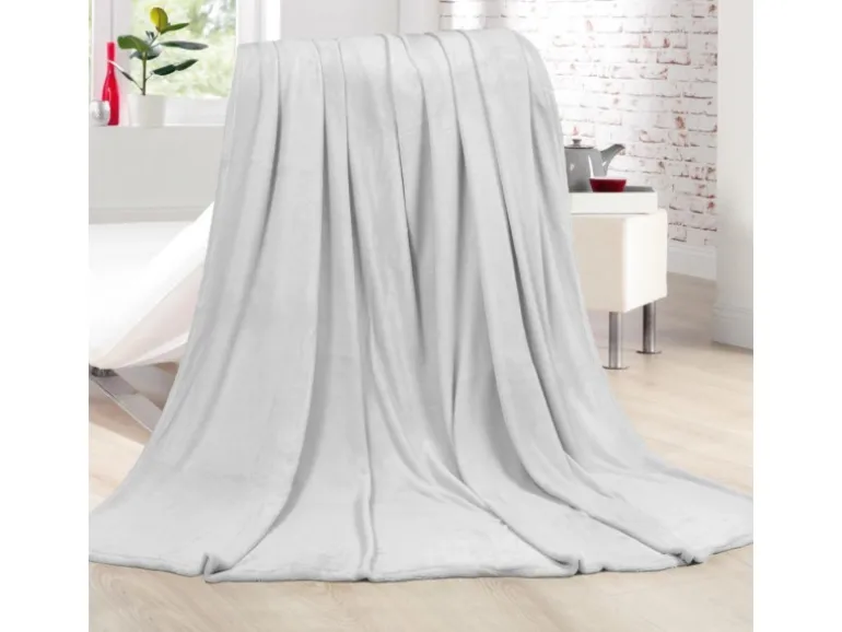 Bestlivings Kuscheldecke Cashmere Touch 150 x 200 cm Silber