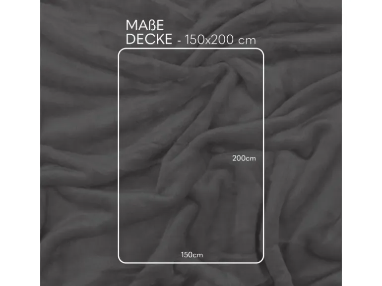 Bestlivings Kuscheldecke Cashmere Touch 150 x 200 cm Silber